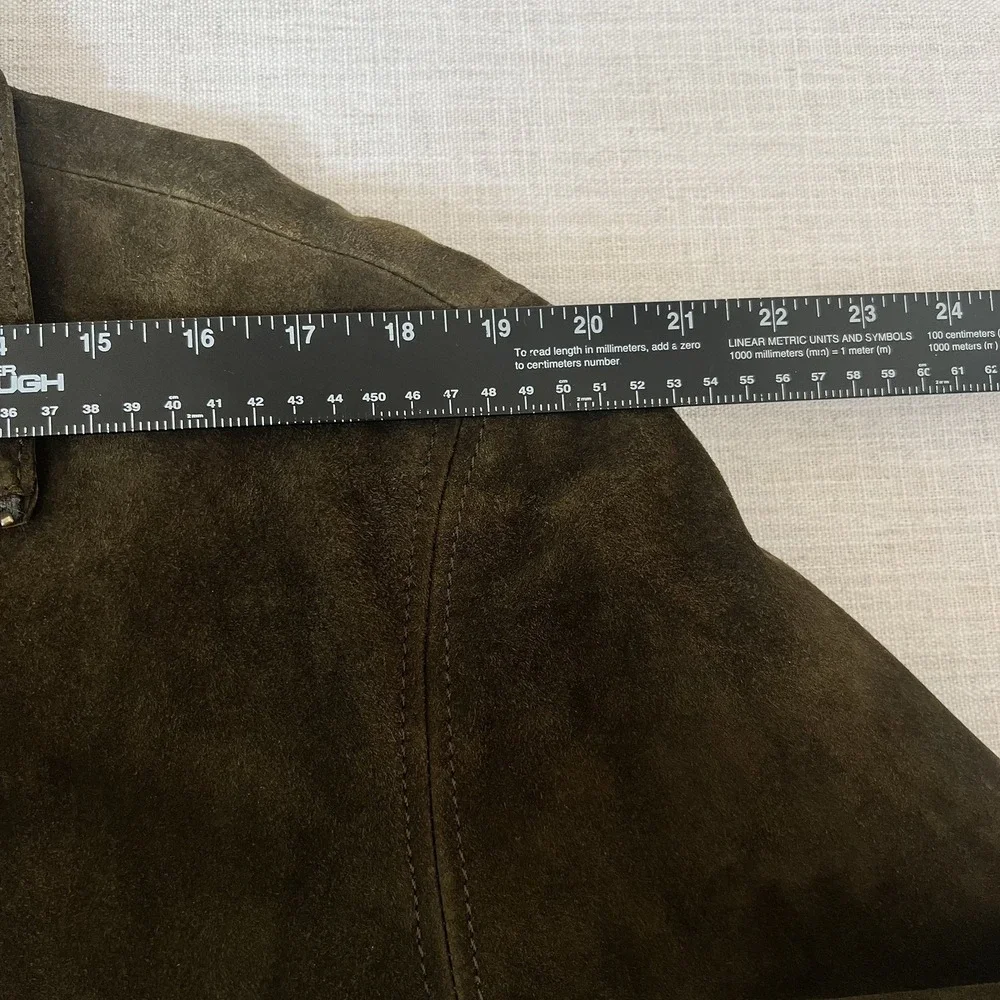 J. CREW Large Vtg Leather Suede Dark Brown Mens Jacket